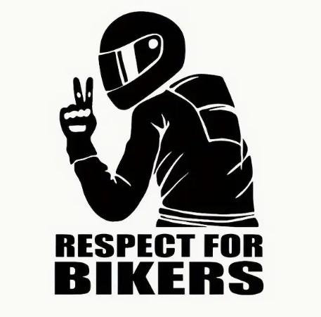 Respect for Bikers-klistermär...