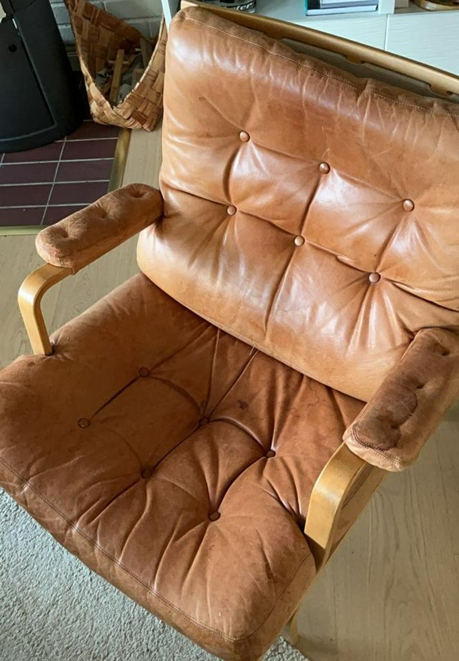 Bruno Mathson Ingrid skinnfåtölj