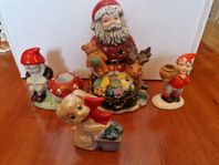 Juldekorationer - fyra Keramikfigurer
