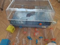 Hamsterbur med tillbehör 