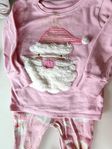 Julpyjamas Storlek 86 rosa med tomte mönster