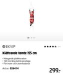 Klättrande tomte 155cm.