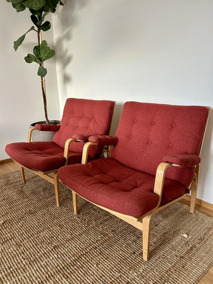 Två fåtöljer Bruno Mathsson, ...