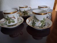 4 espressokoppar med fat