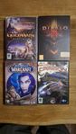 Datorspelpaket – Fyra PC-spel i originalförpackning
