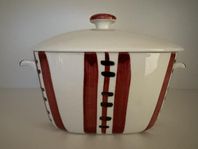 Rörstrand ”Fresta” karott med lock. H 12 cm B 20 cm