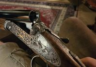 Handgraverat stålhagelgodkänt svs hagelgevär i kaliber 20