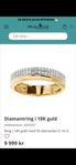 Diamantring 18 k guld