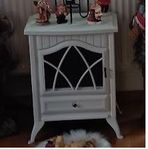 Vit Dekorationsbrasa Elektrisk Kamin