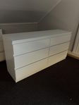 Vit Byrå 6 lådor - IKEA Kullen (140x72)