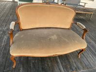 Antik Franska Louise XVI soffa och stol