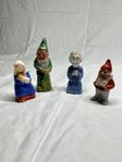 4 st figuriner med jul tema från 1930-60 tal