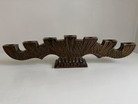 Stor Vacker Antik Träljusstake