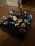 Smurfar, 7 st. från Peyo Schleich. 70, 80 och 90-tal.