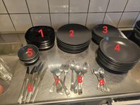 Full Kök Set Porslin - ( Snygg Mörkfärg )