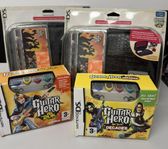 2 st Guitarr Hero spel + Grip + Tbh-paket för Nintendo DS