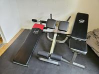 Gympaket med 3x bänkar ( Träningsbänk Situp Längdrygg )