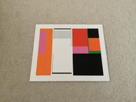 Nils Kölare färg litografi tavla/ blad Abstrakt grafik sig