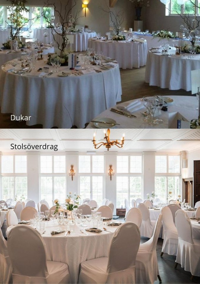Bröllop - Dukar, vaser, stols...