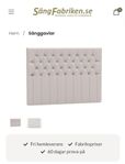 Sänggavel 210cm beige 