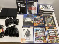 Playstation 2 slim+14 spel GTA mm