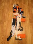 Nerf-pistoler+sniper tillbehör säljes-från 50kr