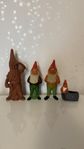 Tomtar / 4 Stycken / Tyskland / Retro