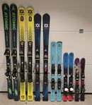 Slalomskidor i blandade längder