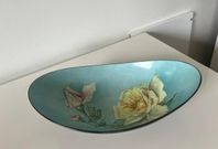 Skål fat blommor Bavaria 50-tal signerad