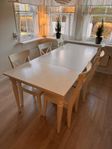köksbord IKEA INGATORP + 6st stolar INGOLF