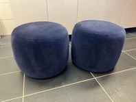 fotpallar /pallarblå sammet