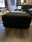 divan soffa med fotpall 