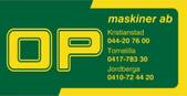 OP Maskiner AB logotyp